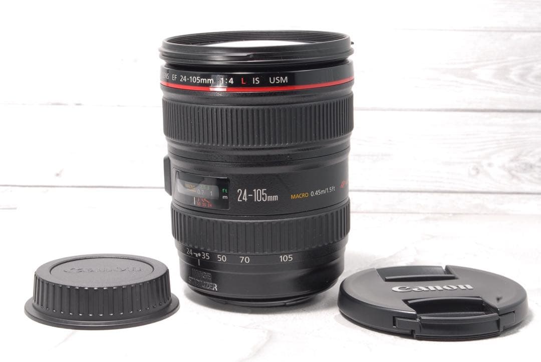 Canon EF24-105mm F4L IS USM レンズフード付　極美品