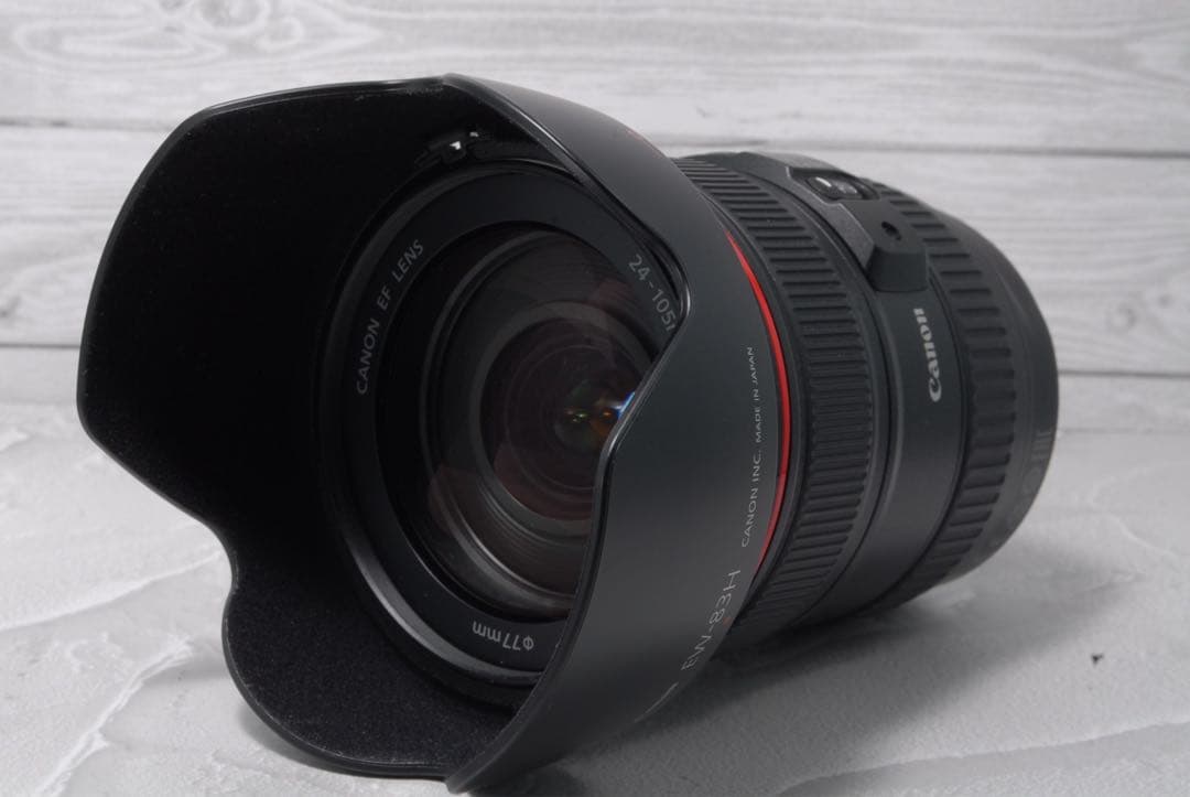 Canon EF24-105mm F4L IS USM レンズフード付　極美品