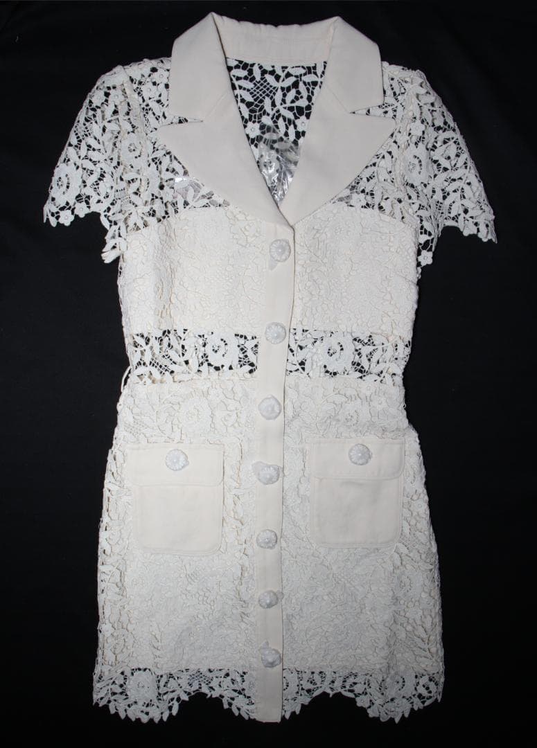 あ*い様 セルフポートレイト ワンピース ローズレース UK8 未使用 Rose