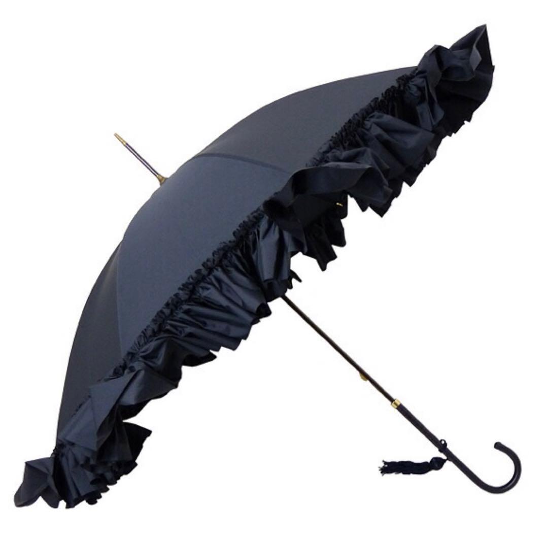 【マカロン】フォックスアンブレラ フリル タッセル ネイビー