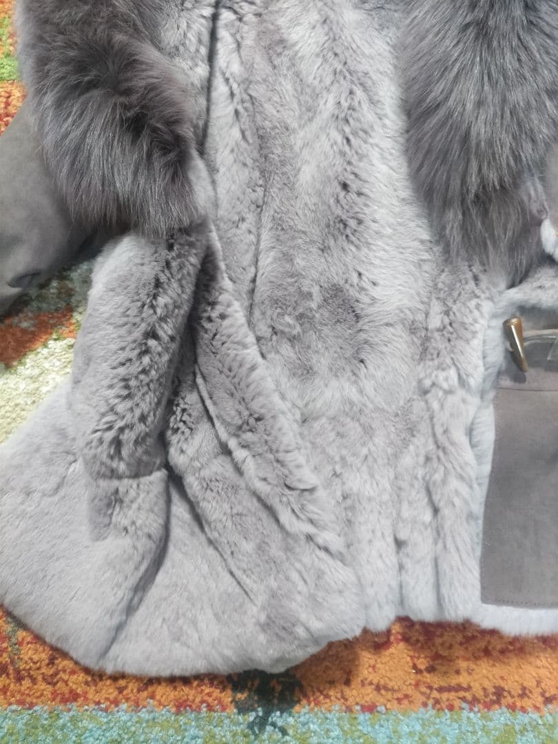 美品　クチュールエンバ レザー毛皮コート