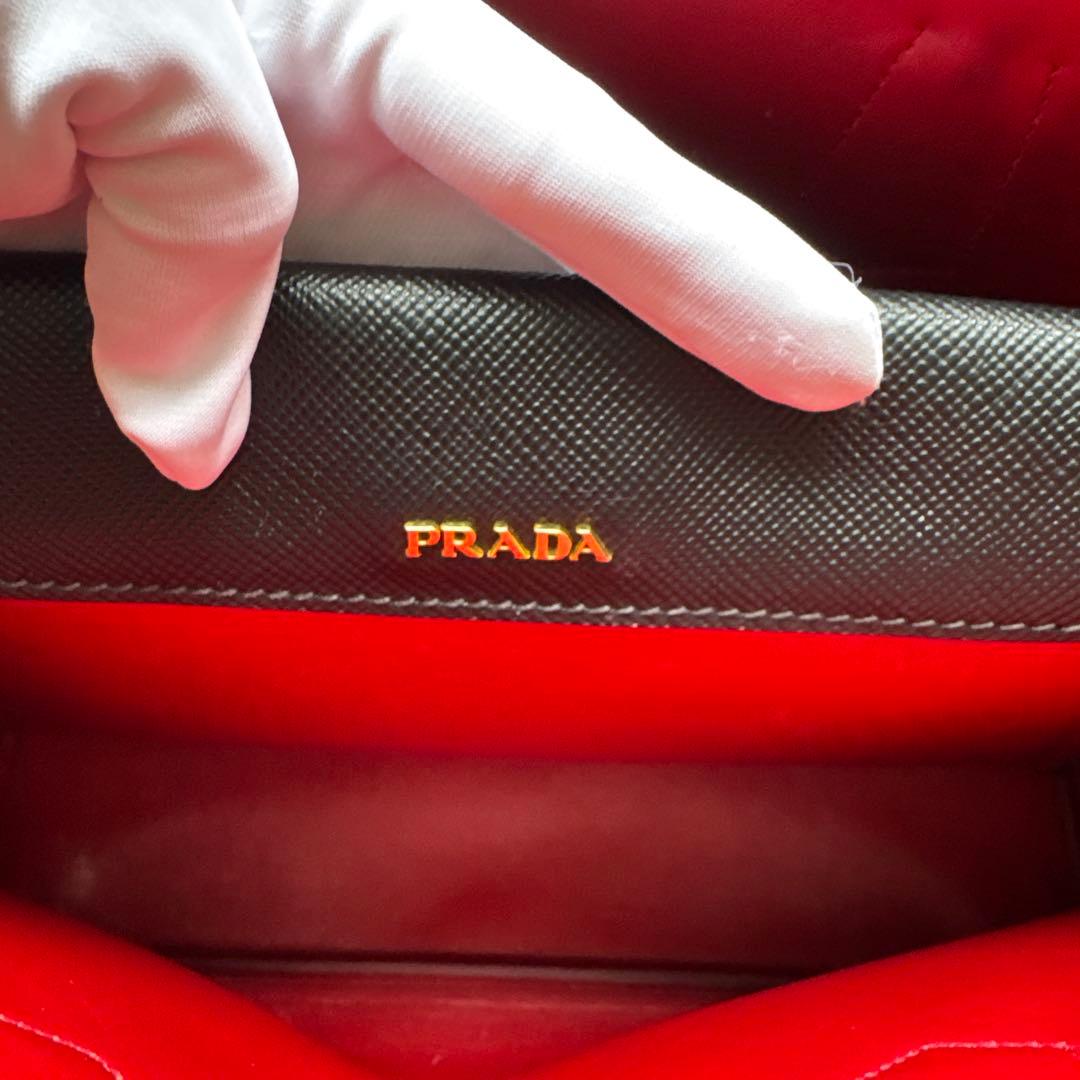 プラダ サフィアーノ2wayバッグ ブラック 黒 PRADA ミラノ本店購入