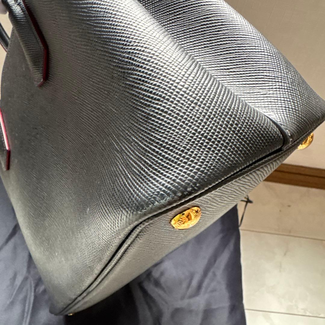 プラダ サフィアーノ2wayバッグ ブラック 黒 PRADA ミラノ本店購入