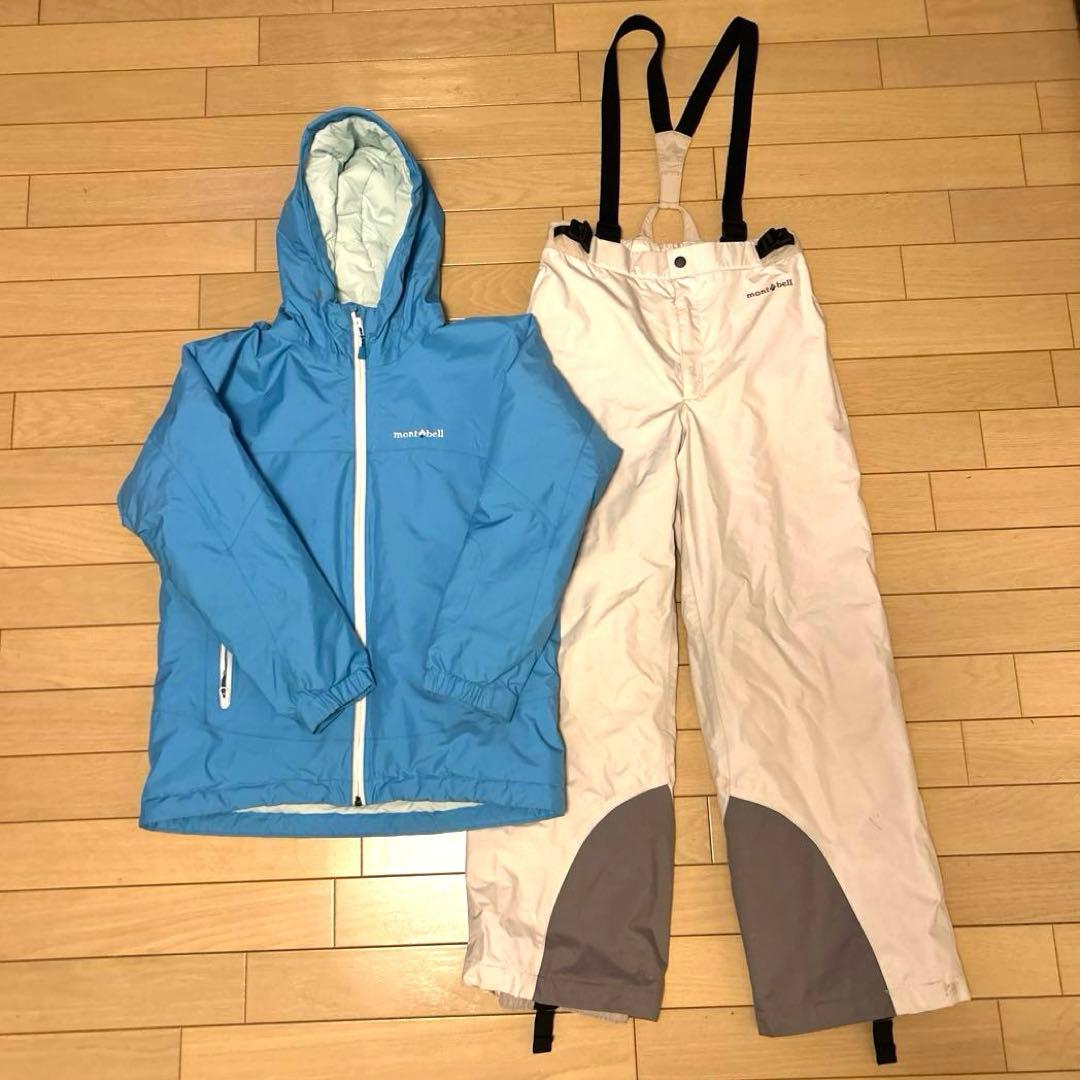 mont-bell モンベル キッズ スキーウェア 上下セット 150