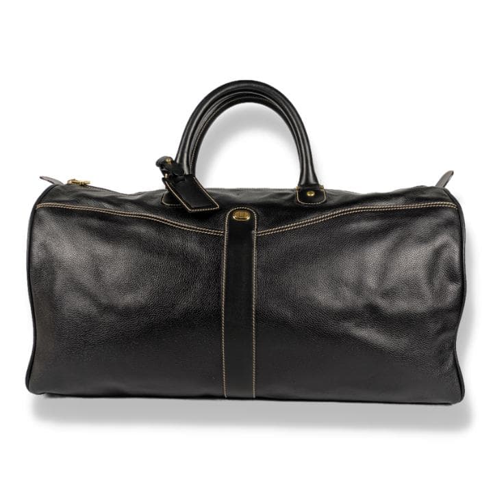 【美品】ダンヒル ボストンバッグ ビンテージ オールレザー 大容量 ブラック