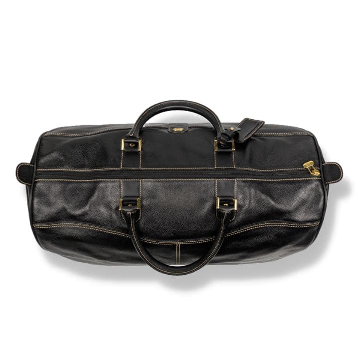 【美品】ダンヒル ボストンバッグ ビンテージ オールレザー 大容量 ブラック