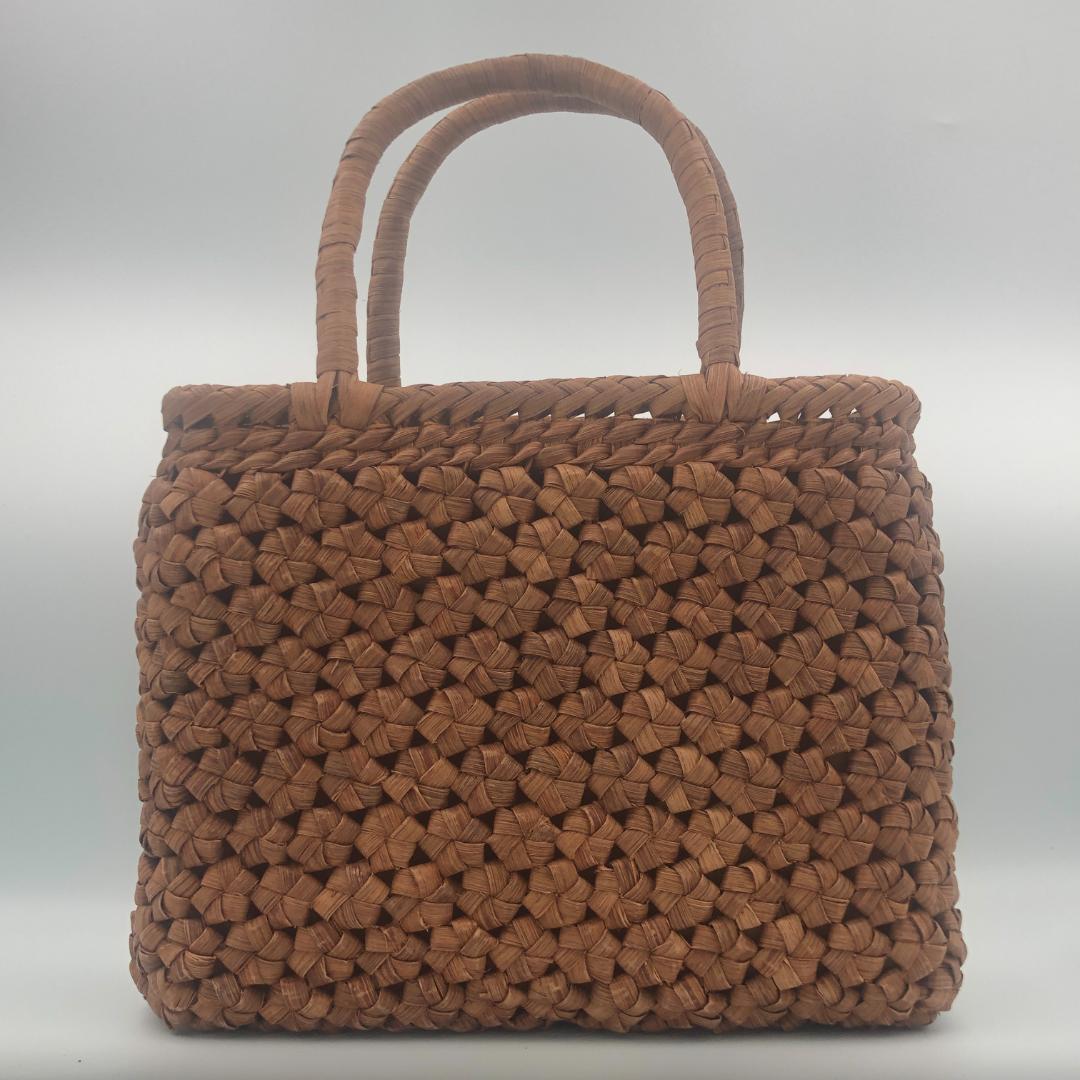 桜　山葡萄バッグ　六角編み　削皮　ハンドバッグ　新品　籠バッグ　日本企画