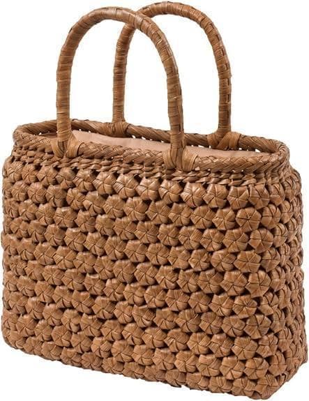 桜　山葡萄バッグ　六角編み　削皮　ハンドバッグ　新品　籠バッグ　日本企画