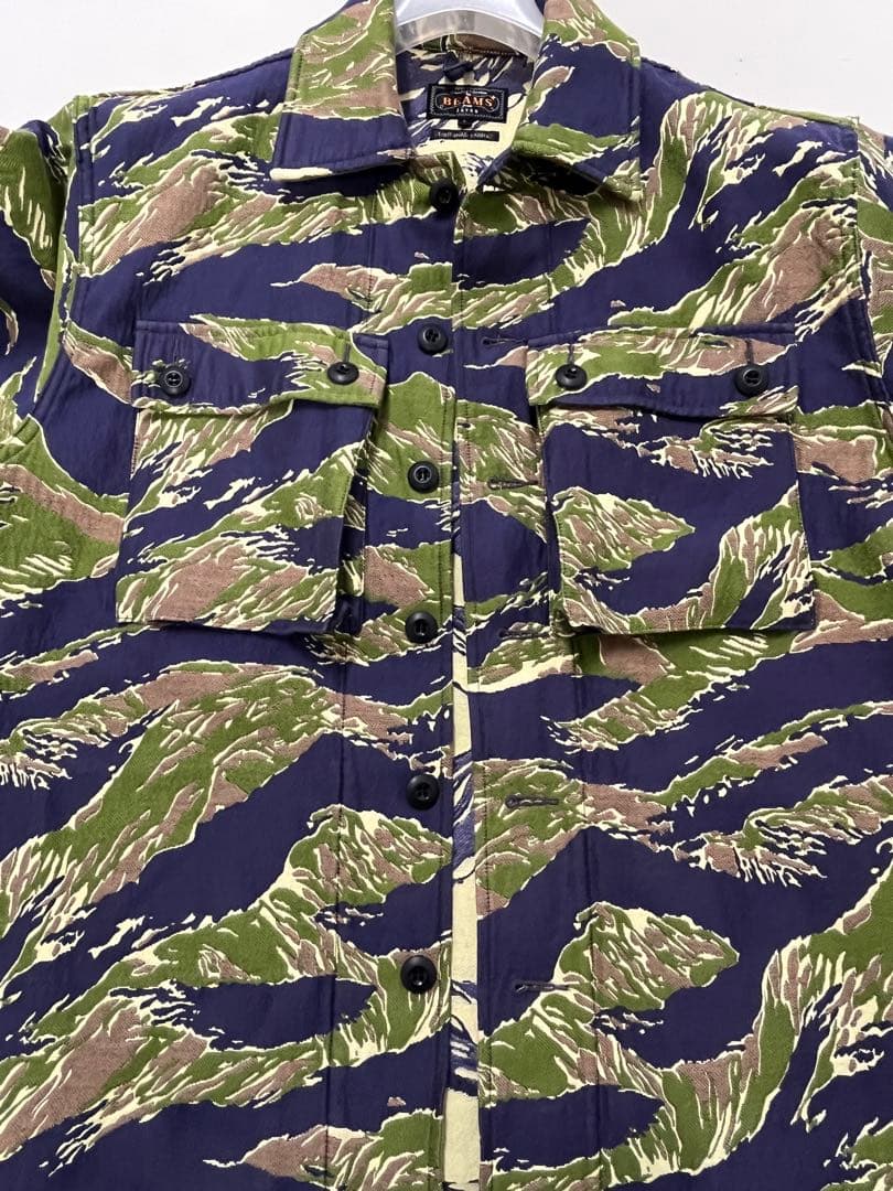 BEAMSPLUS タイガーストライプジャケットジャガード織