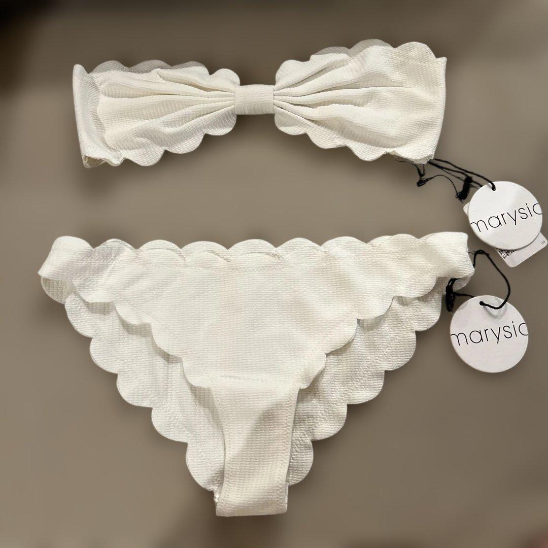 新品未使用タグ付き♡MARYSIA スカラップエッジ バンドゥビキニ XS