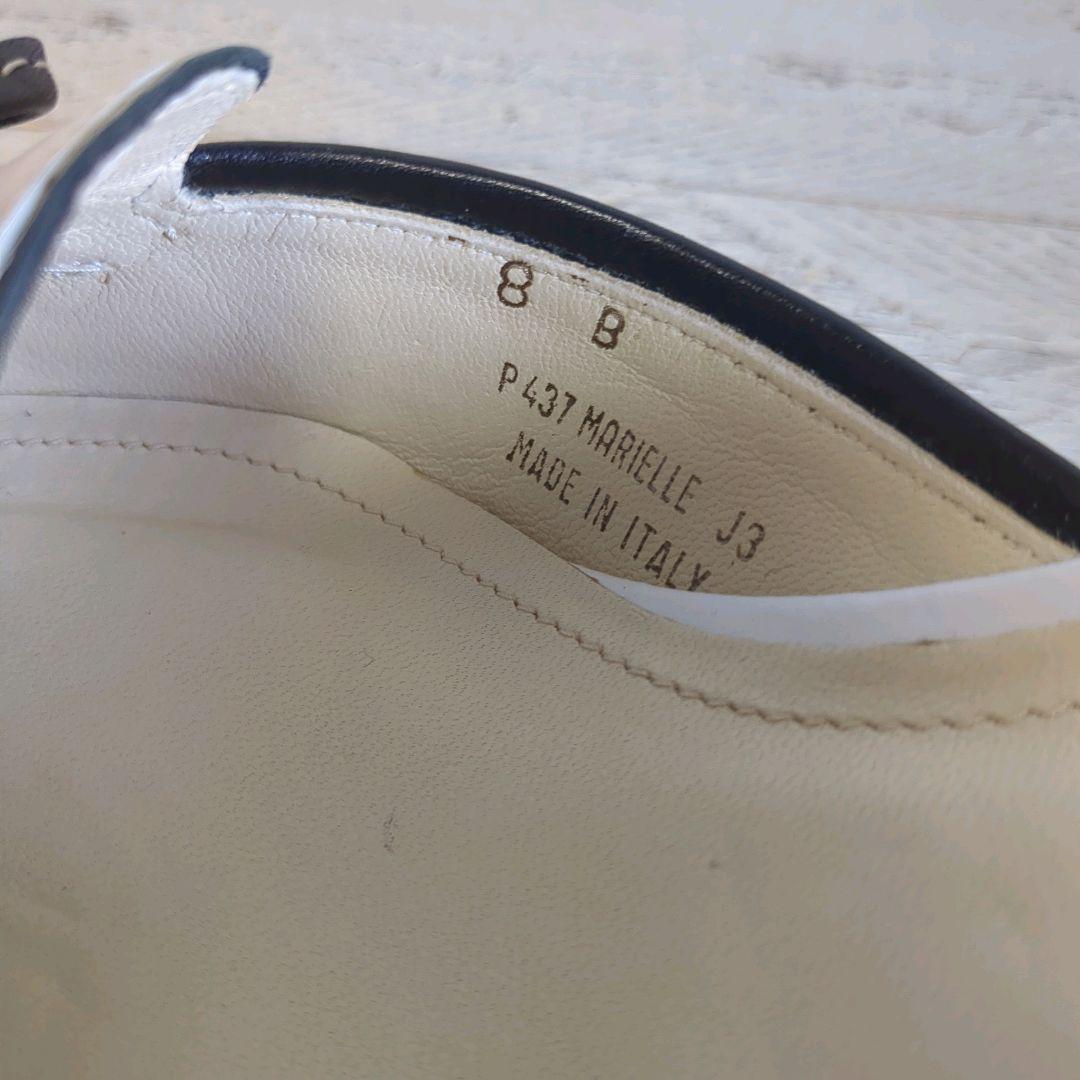 【未使用級】COACH コーチ リボン付き ミュール ホワイト 8B 25cm