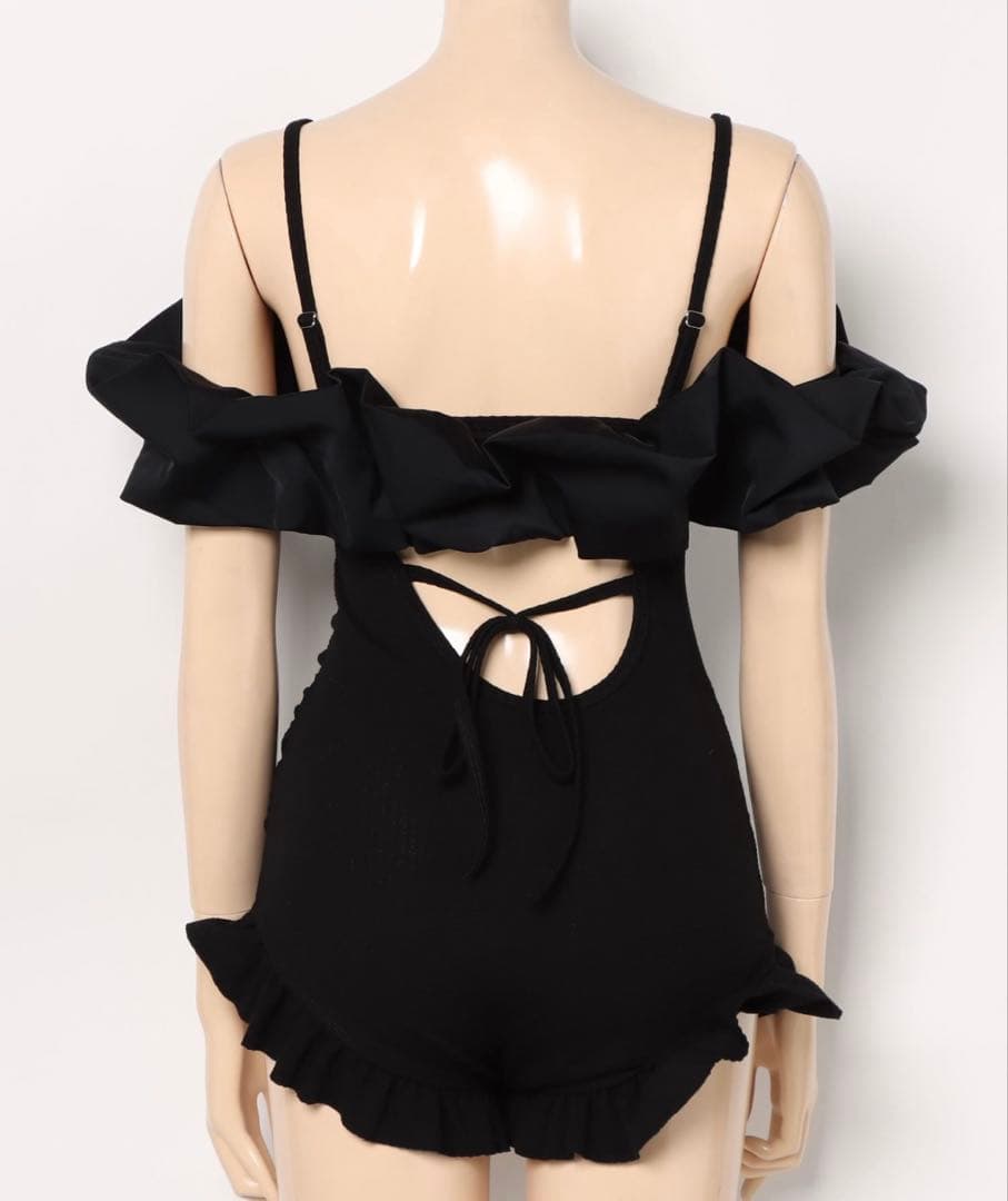 RiLi ボリュームフリル2way水着　黒