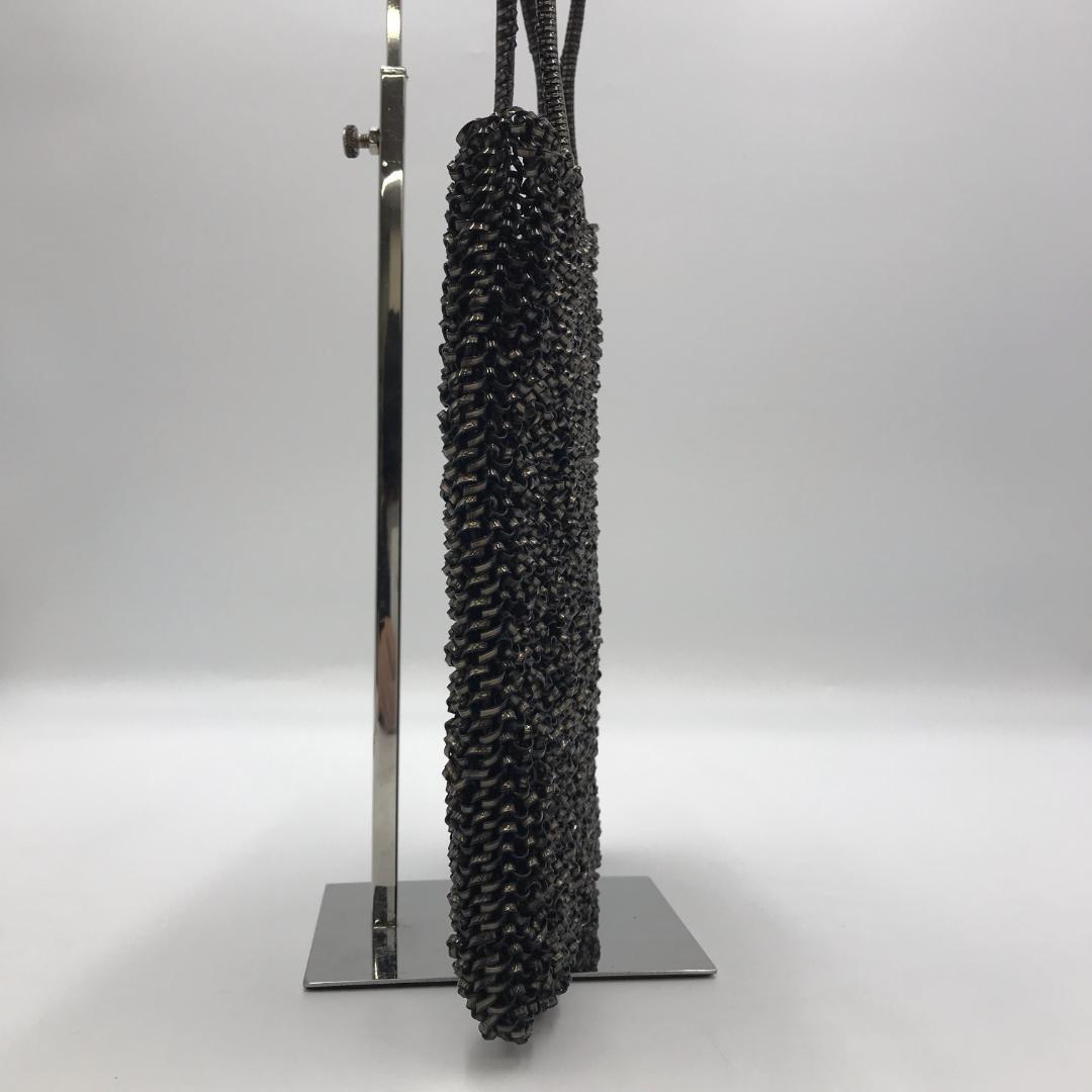 【極美品】 ANTEPRIMA アンテプリマ ハンドバッグ 編み込み 黒 光沢◎