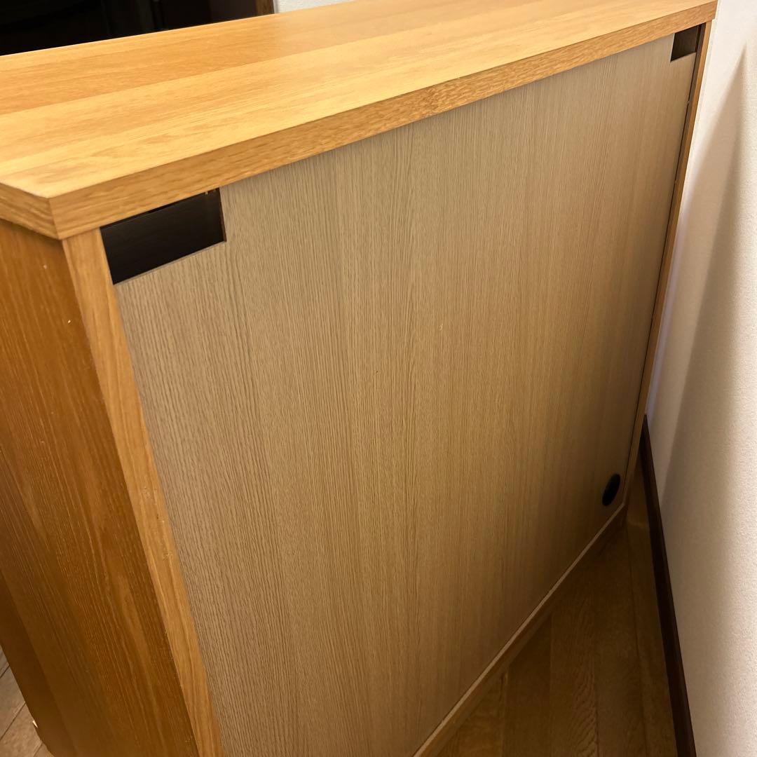無印良品　木製キャビネット　ガラス扉
