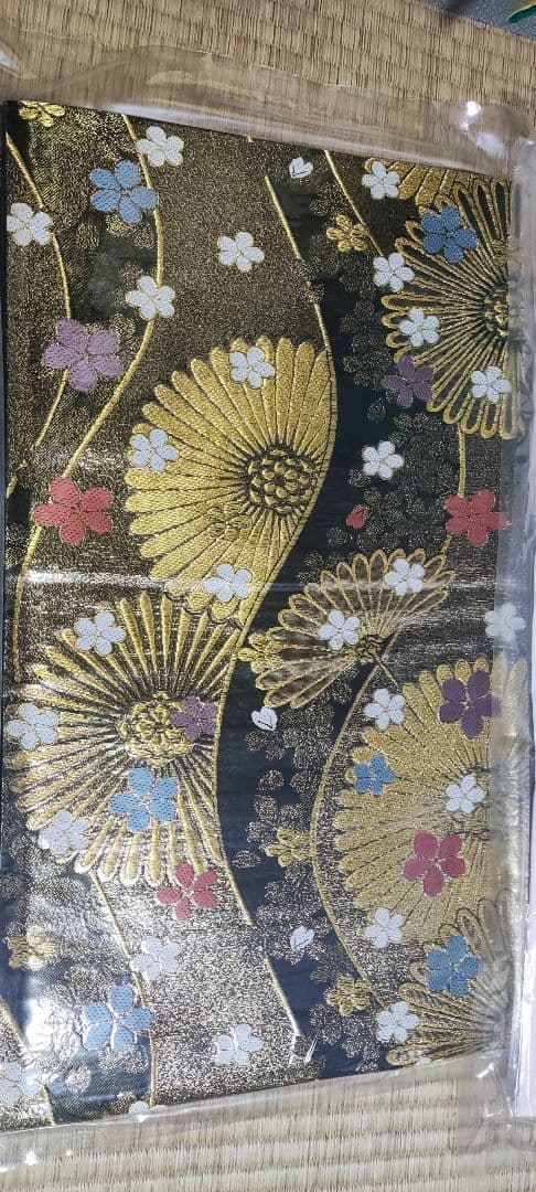 正絹 袋帯:茶金地、よろけに菊桜 長襦袢:薄ピンク地 和装小物 まとめ売り