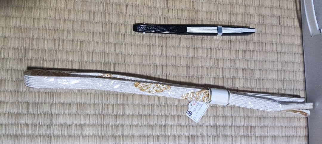 正絹 袋帯:茶金地、よろけに菊桜 長襦袢:薄ピンク地 和装小物 まとめ売り