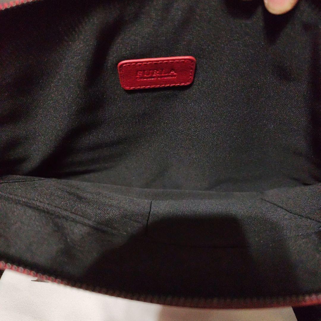 FURLA レッド クラッチバッグ 保存袋付き