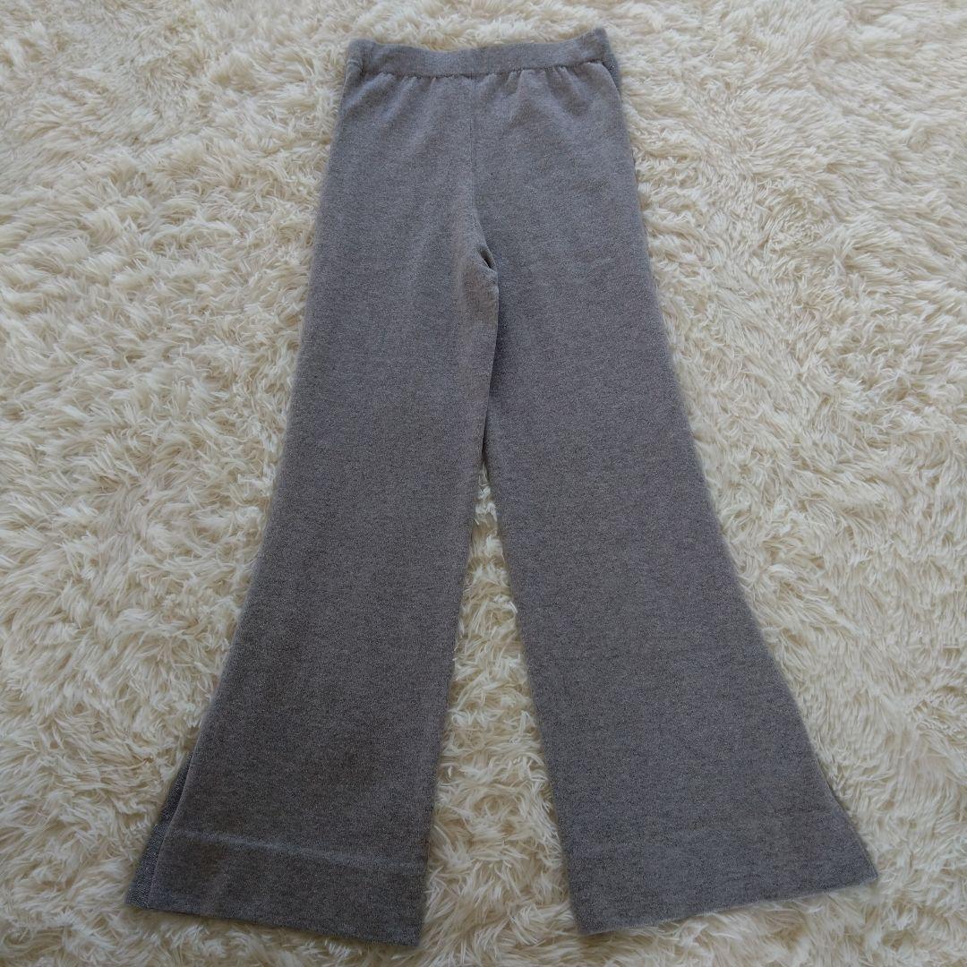 ファビアーナフィリッピ 　スパンコール　カシミヤ　ウエストゴム グレー