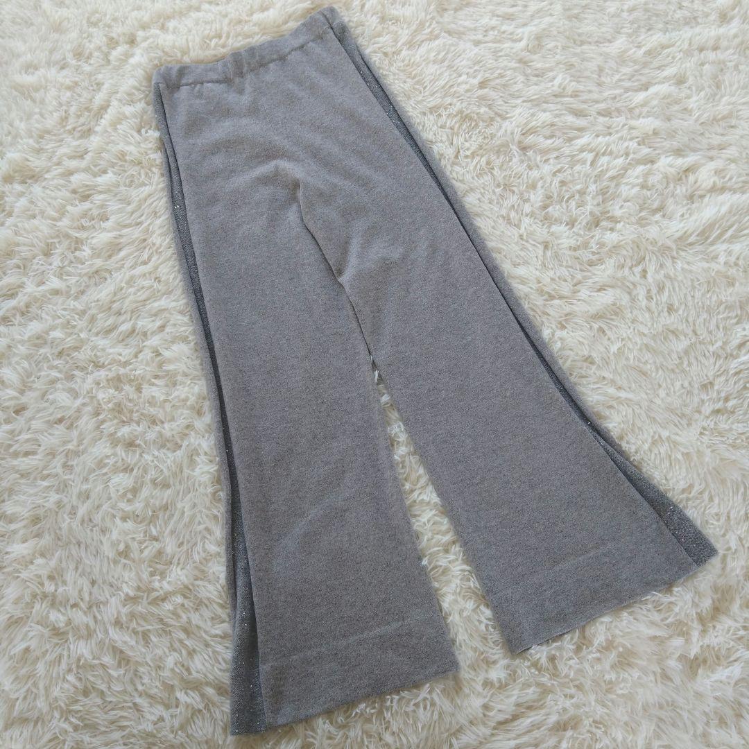 ファビアーナフィリッピ 　スパンコール　カシミヤ　ウエストゴム グレー