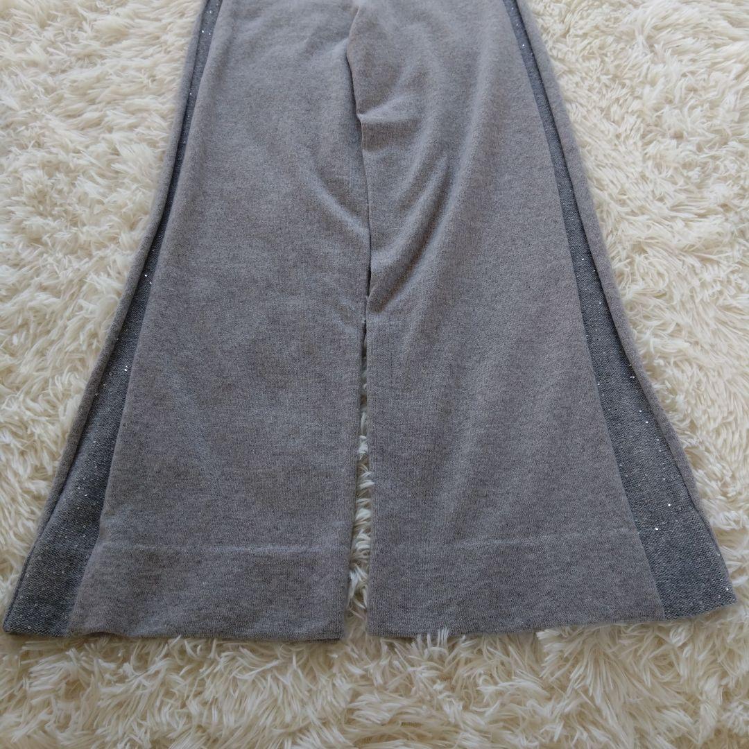 ファビアーナフィリッピ 　スパンコール　カシミヤ　ウエストゴム グレー