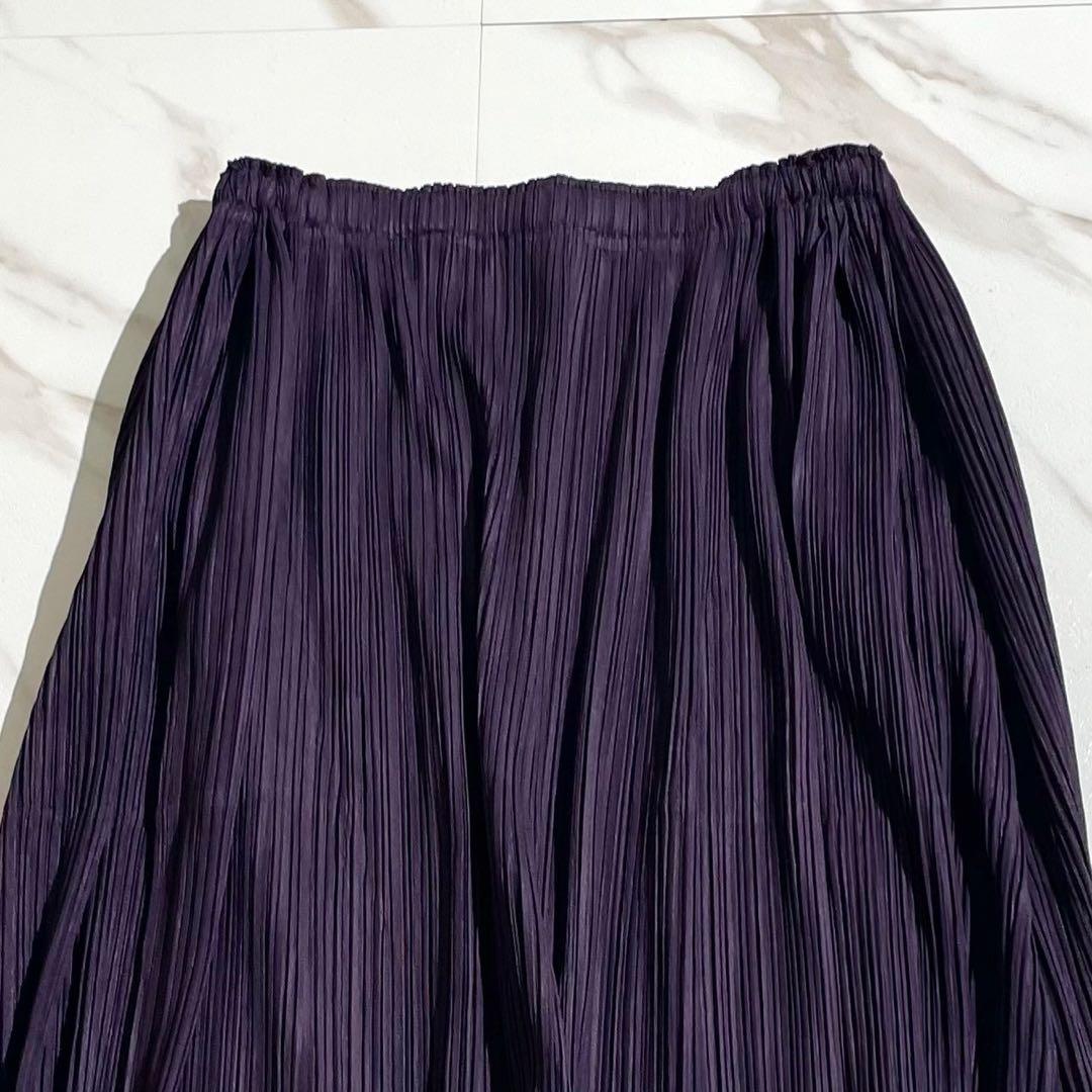 極美品 PLEATS PLEASE サルエルパンツ プリーツ加工 パープル 3