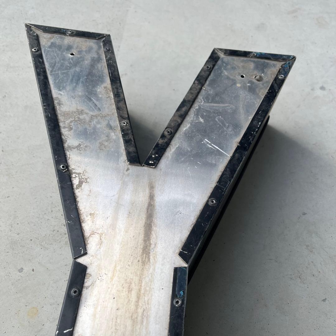 Y 看板 アルファベット レターサイン 文字 アメリカ ビンテージ アンティーク