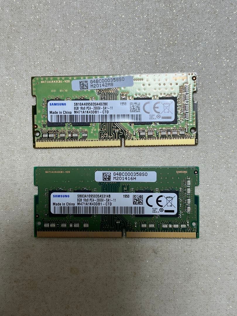 DDR4 16GB 2666MHz　(8GB✕2枚) ノートパソコン用