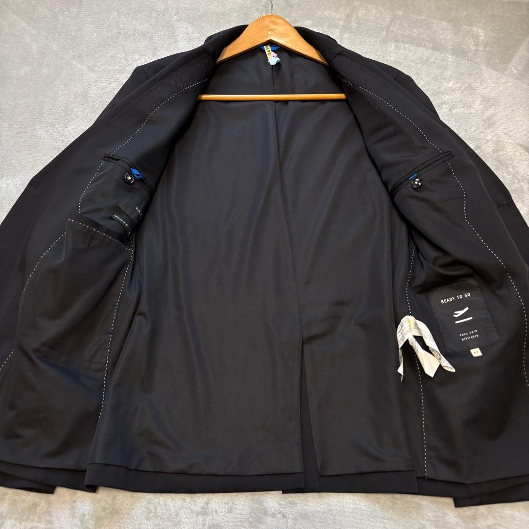 希少 XXL✨ZARA セットアップ　スーツ　ブラック　イージーケア　トラベル