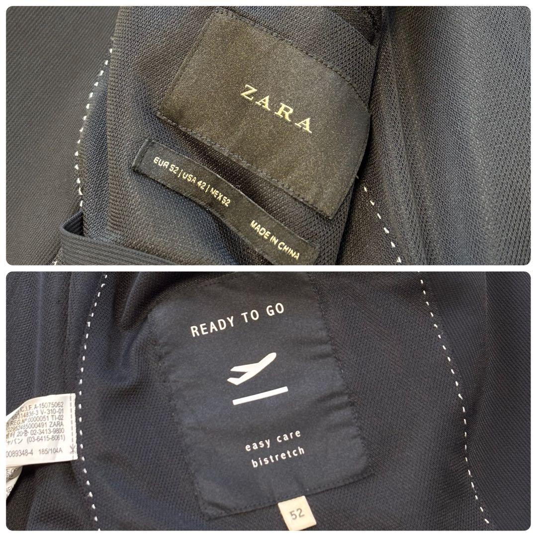 希少 XXL✨ZARA セットアップ　スーツ　ブラック　イージーケア　トラベル