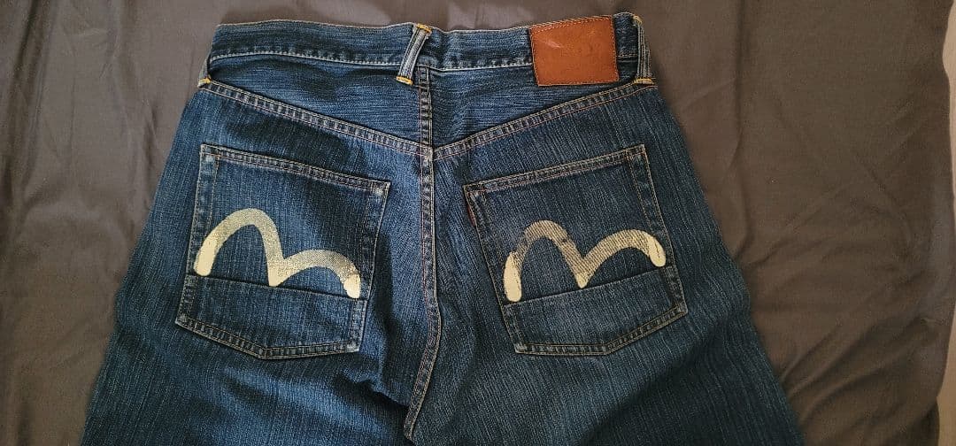 EVISUダークブルー ストレートデニム w33