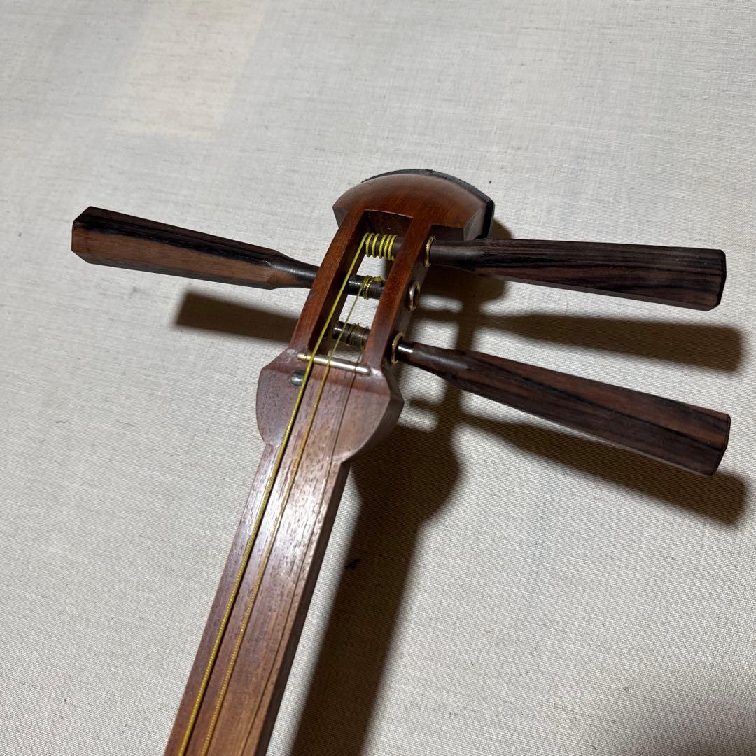 津軽三味線 和楽器 本体のみ 本革 着物ソフトケース ビンテージ