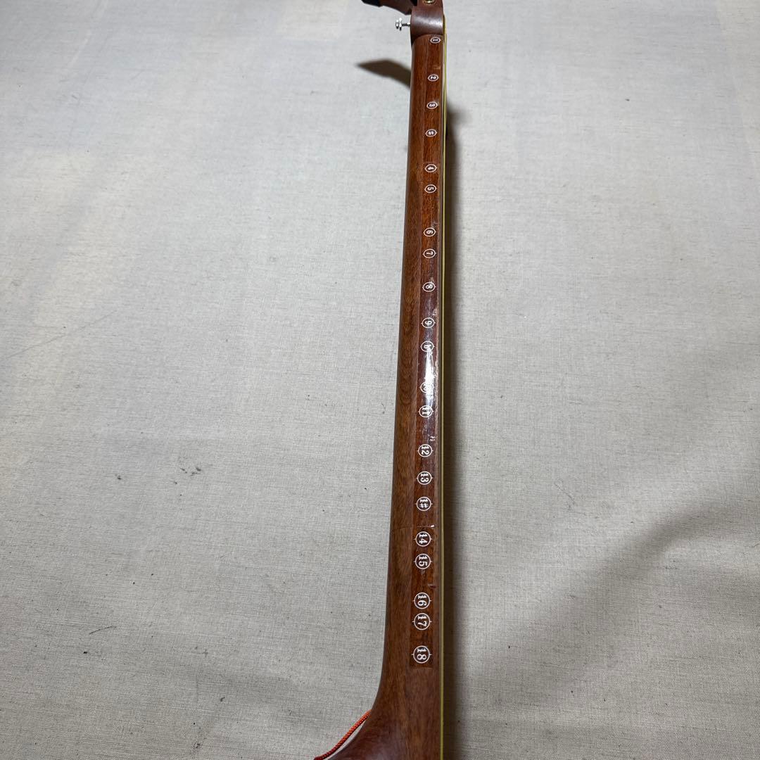 津軽三味線 和楽器 本体のみ 本革 着物ソフトケース ビンテージ