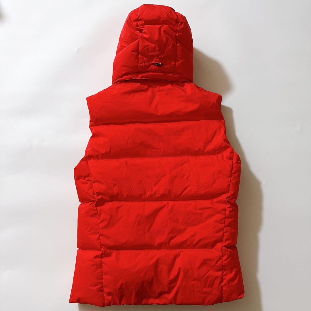 ポロラルフローレン ビッグポニー刺繍 ダウンベスト フード 2way 赤 XS