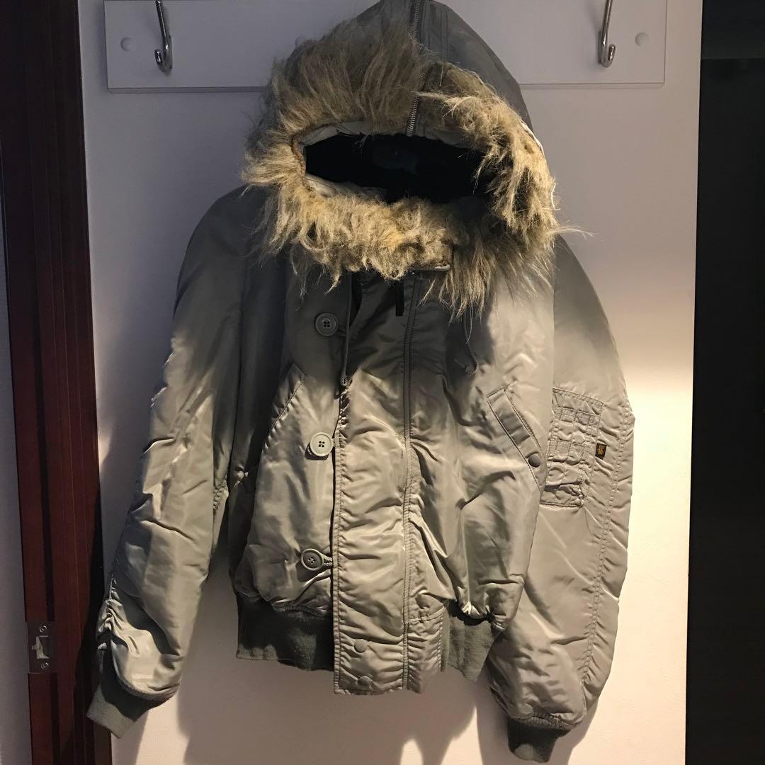 【USA製】ALPHA アルファ N-2B シルバー サイズM