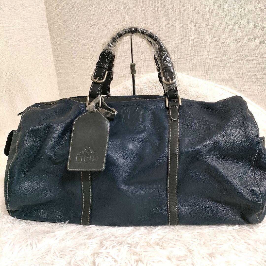 JFA×KIRIN ボストンバッグ 本革 ネイビー ブラック デッドストック