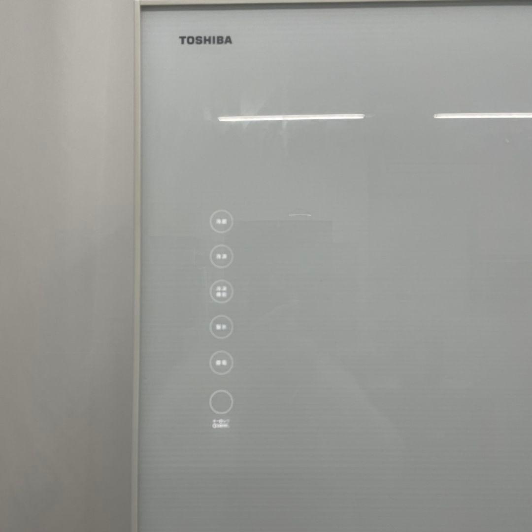 冷蔵庫　大型　設置無料　363ℓ　自動製氷　安い　ガラスパネル　白　綺麗