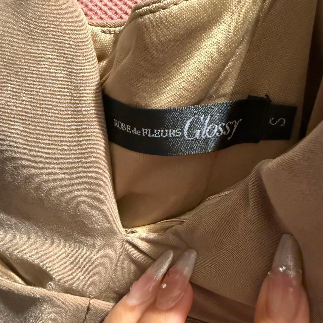 ほぼ未使用　ROBEdeFLEURS Glossy キャバドレス　ミニドレス