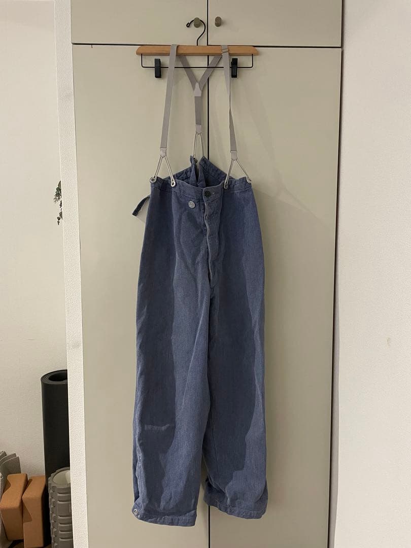 Olgouサスペンダー付きデニムワークパンツ