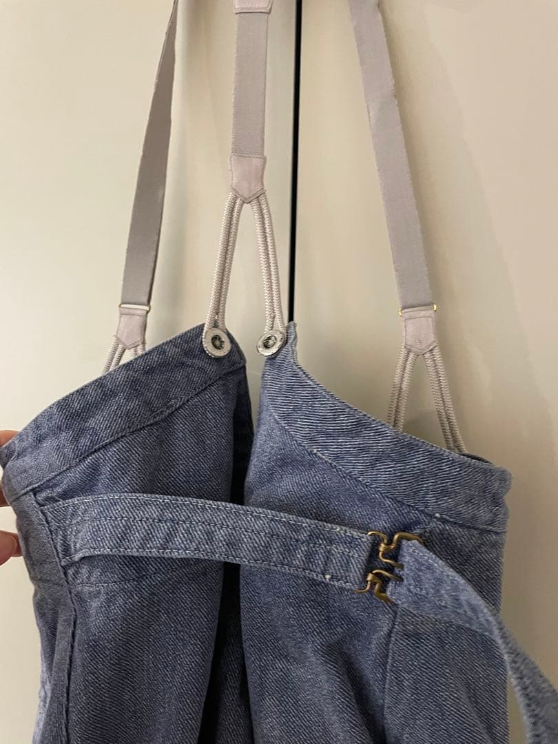Olgouサスペンダー付きデニムワークパンツ