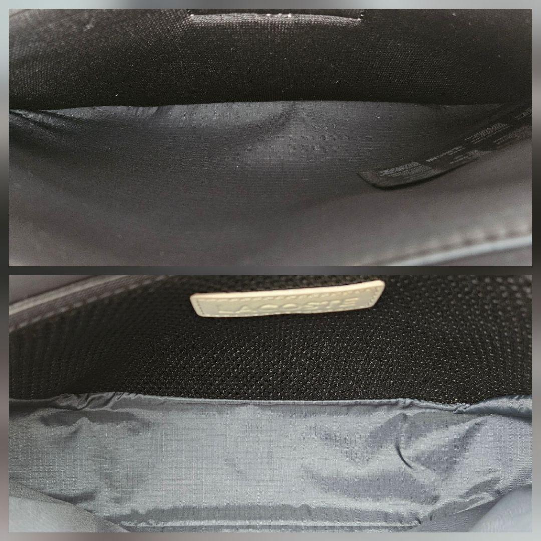 LACOSTEラコステ モノグラムスモールメッセンジャーバッグ アイボリー