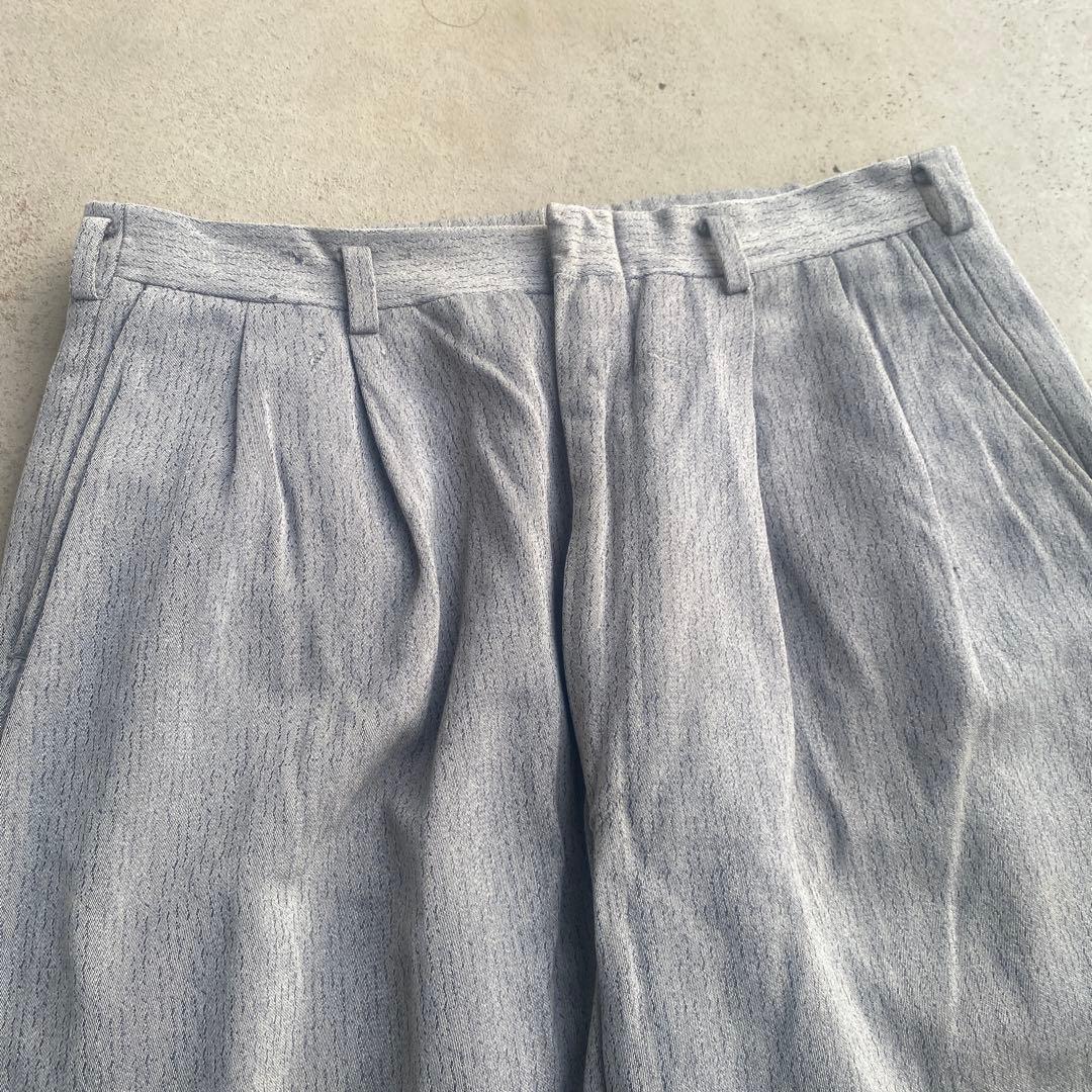 ~60s ウールレーヨンスラックス [検]絣 ネップギャバ