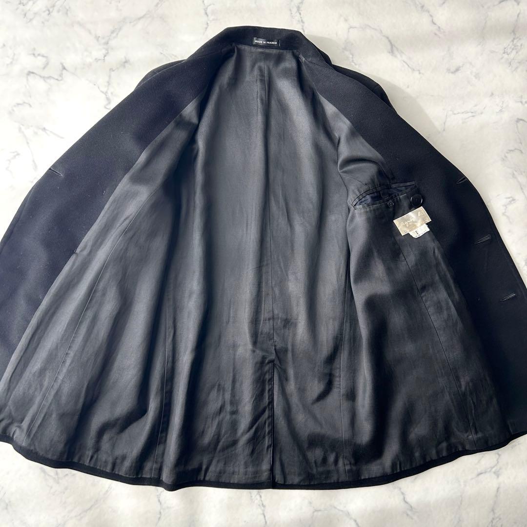 美品✨　希少　90s アニエスベー　フランス製　ウールカシミヤ　ヴィンテージ　黒
