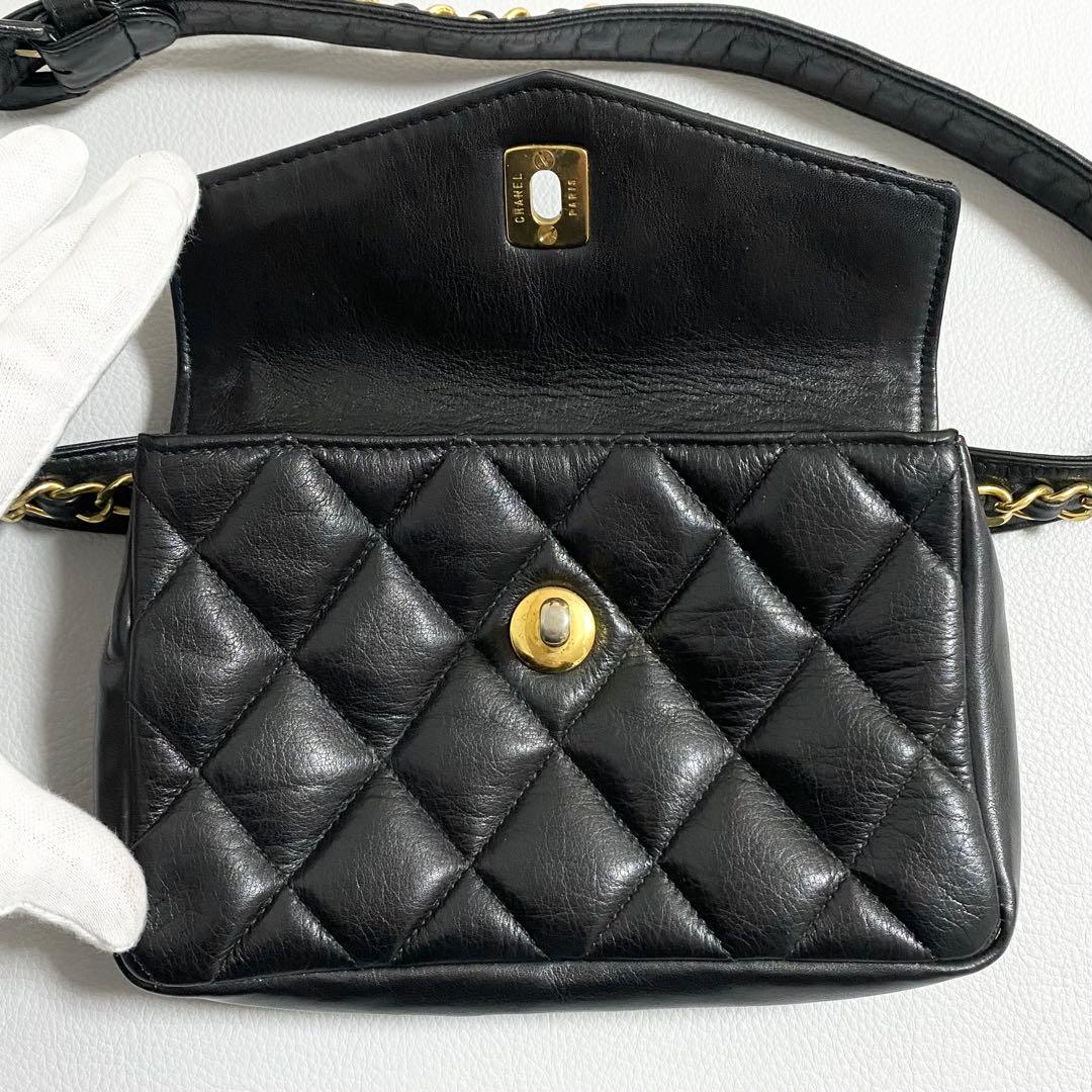 CHANEL / マトラッセ ウエストポーチ ココマーク チェーンベルト