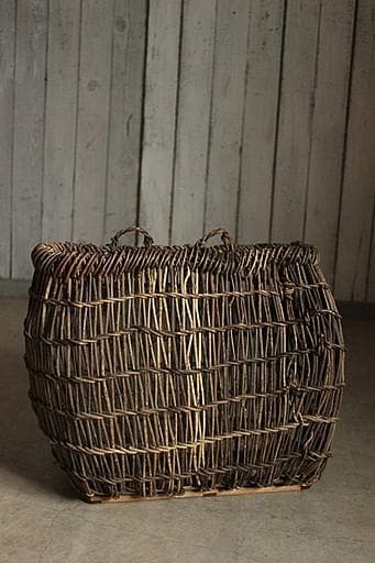 断*離様 古いあけび蔓の収納かご　山仕事　古道具　古民具