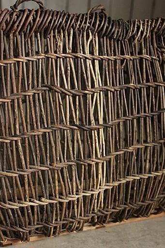 断*離様 古いあけび蔓の収納かご　山仕事　古道具　古民具