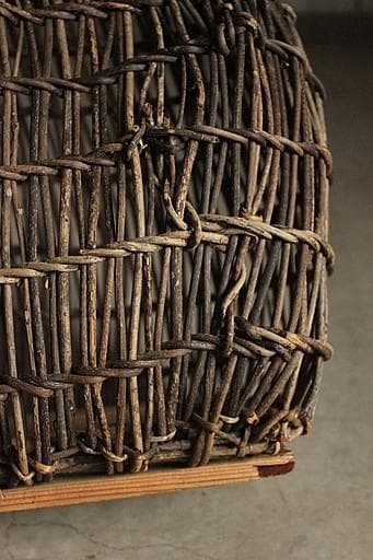 断*離様 古いあけび蔓の収納かご　山仕事　古道具　古民具
