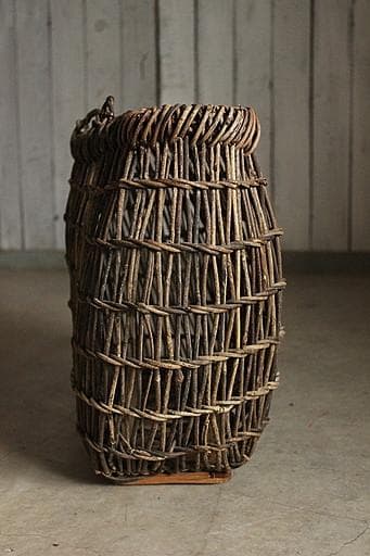 断*離様 古いあけび蔓の収納かご　山仕事　古道具　古民具