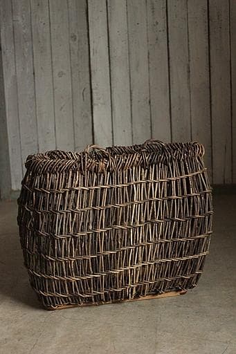 断*離様 古いあけび蔓の収納かご　山仕事　古道具　古民具
