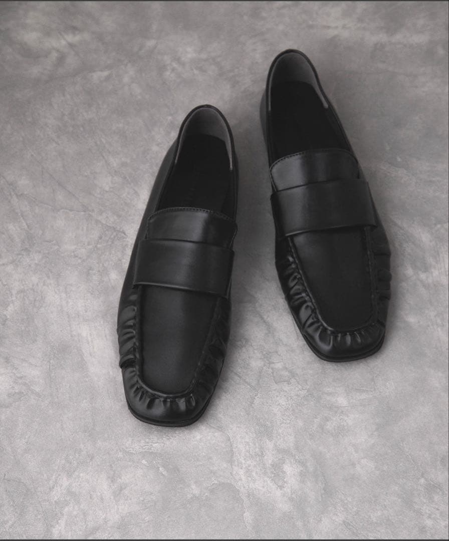 期間限定値下中♪新品　完売品　アダムエロペ　ソフトギャザーローファー撥水晴雨兼用