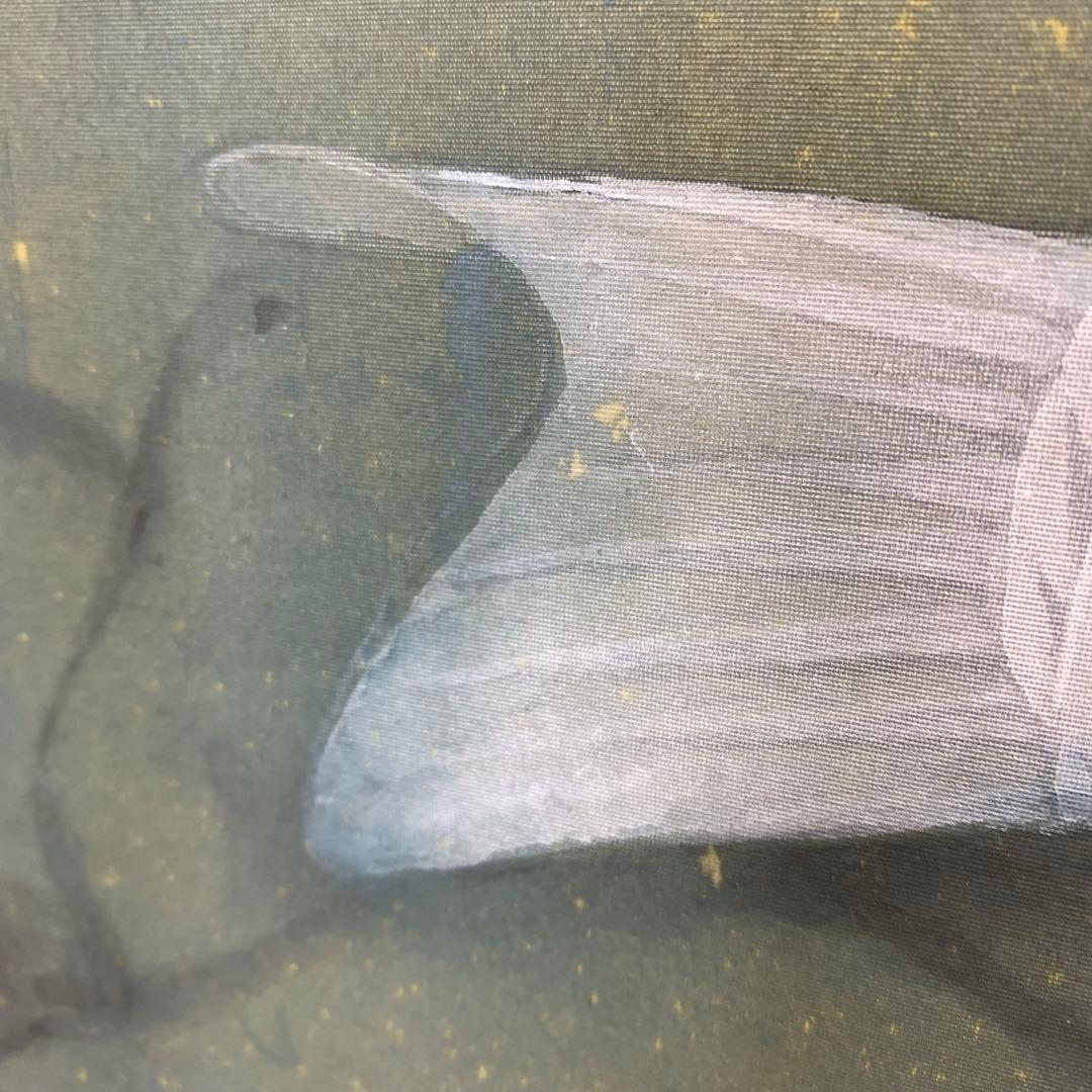 掛軸 小堀墨秀 遊鯉 共箱 二重箱仕立て 魚 縁起 松鯉 勝利 出世 A-20